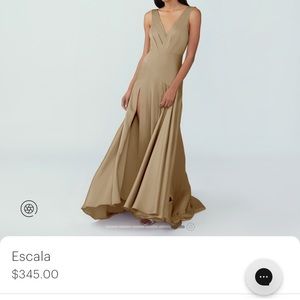 Brand new never worn fame and partners gold maxi with slit
